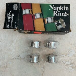 Silverplated Leonard Silverplate 4 Rings Set NWOT
